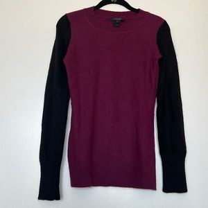 Scoop NYC Two Tone 100% Cashmere Sweater S